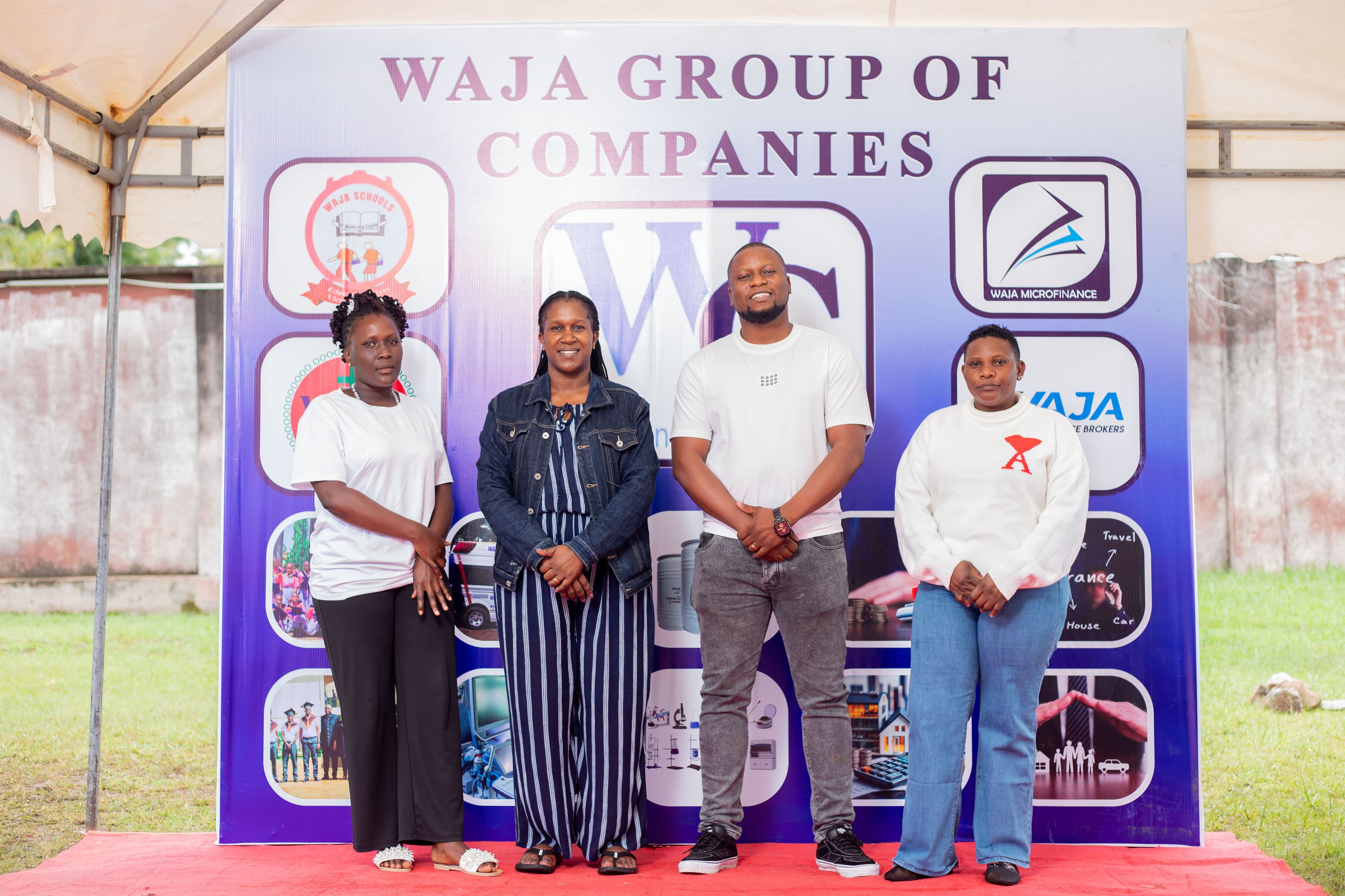 Waja General colleagues photographed together at a company event